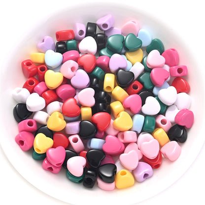 Heart-Shaped Acrylic Beads