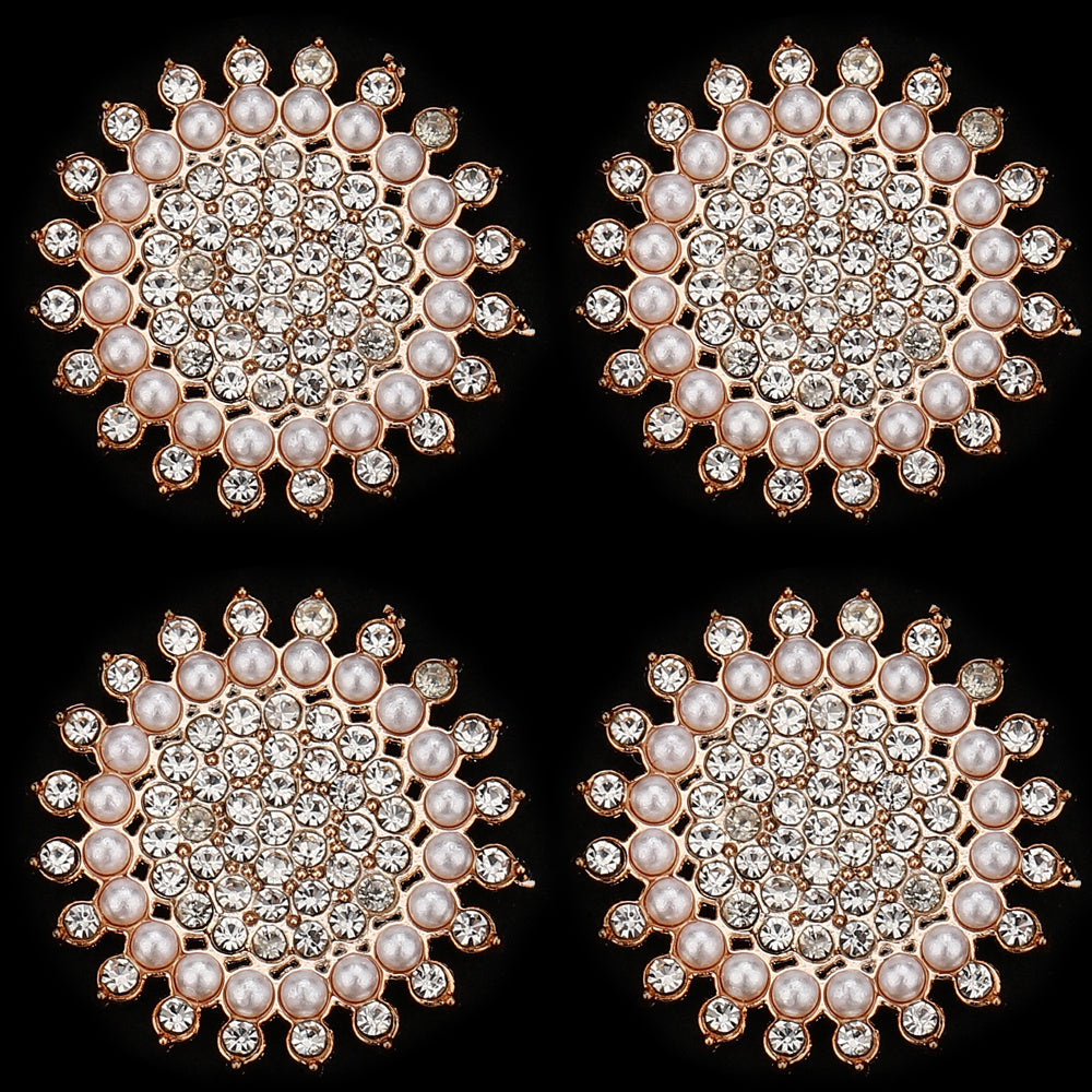 Stylish Acrylic Pearl and Rhinestone Flatback Embellishments