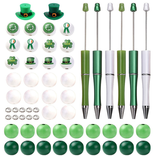 Irish Green Bead Pen Set