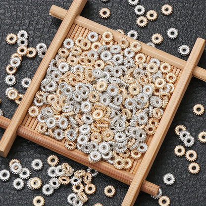 200PCS 6mm Round Gear Wheel Plastic Spacer Beads