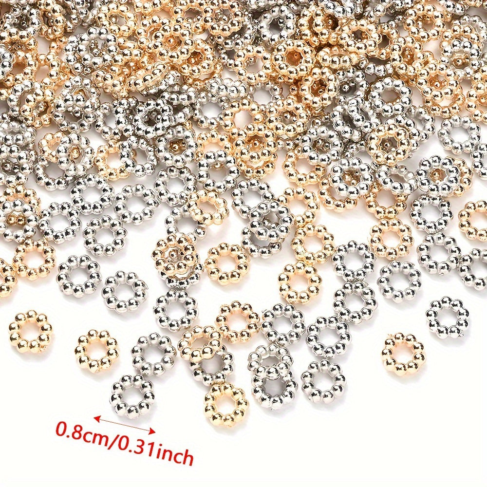 8 mm Snowflake CCB Spacer Beads