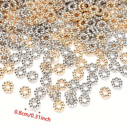 8 mm Snowflake CCB Spacer Beads