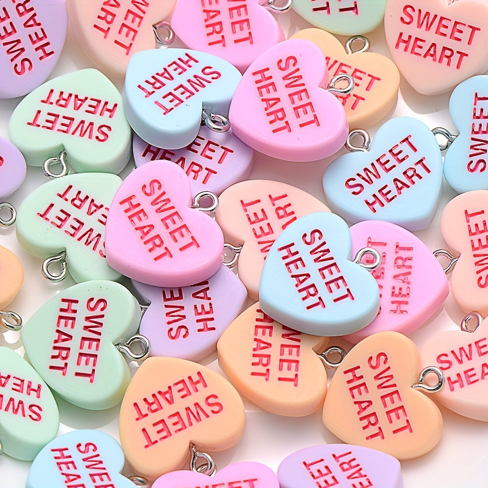 Sweet Heart Resin Pendants