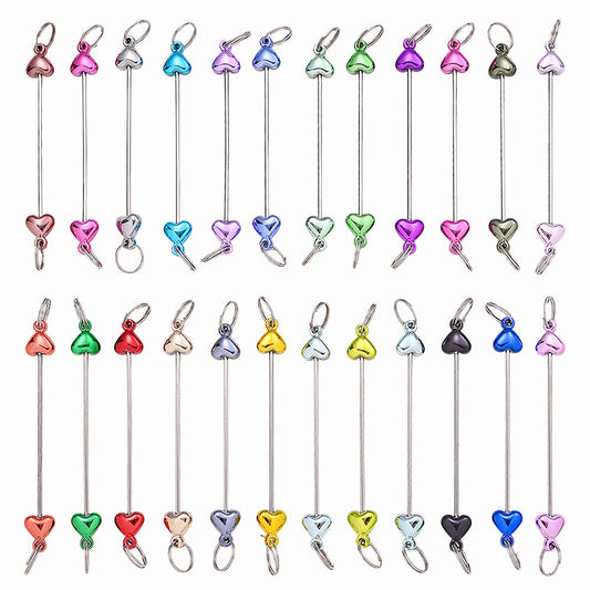 Alloy Blank Beaded Keychain Kit
