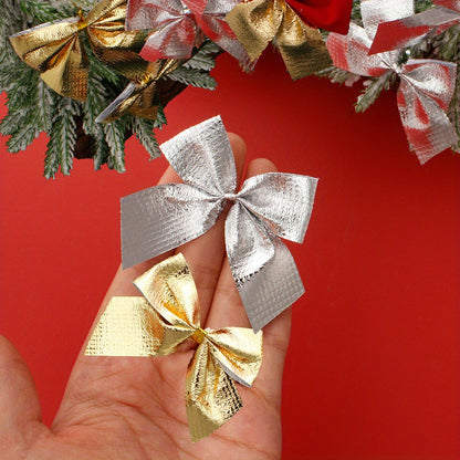 12-Piece Random Christmas Bow Polyester Decorations