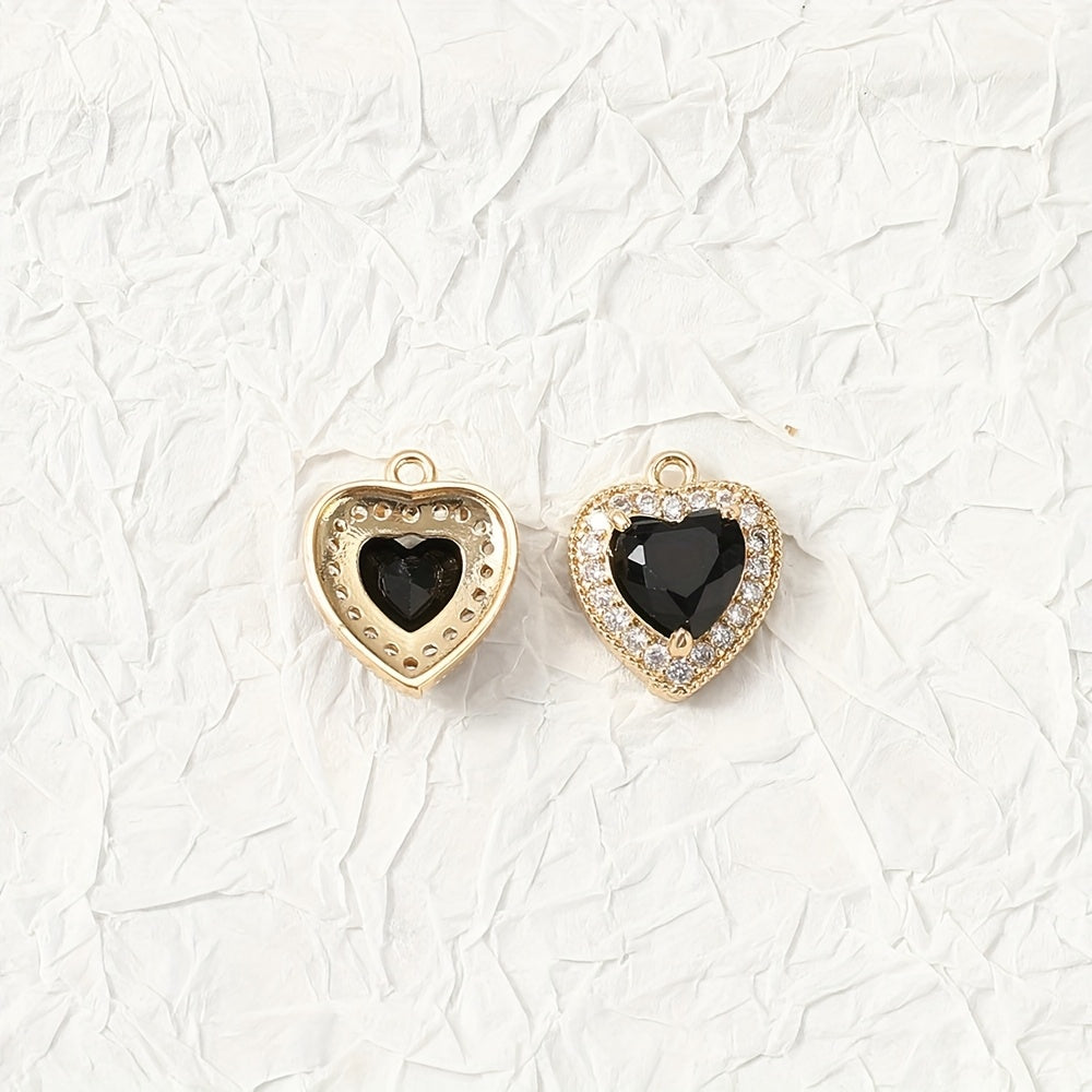 Vintage Heart Glass Pendants
