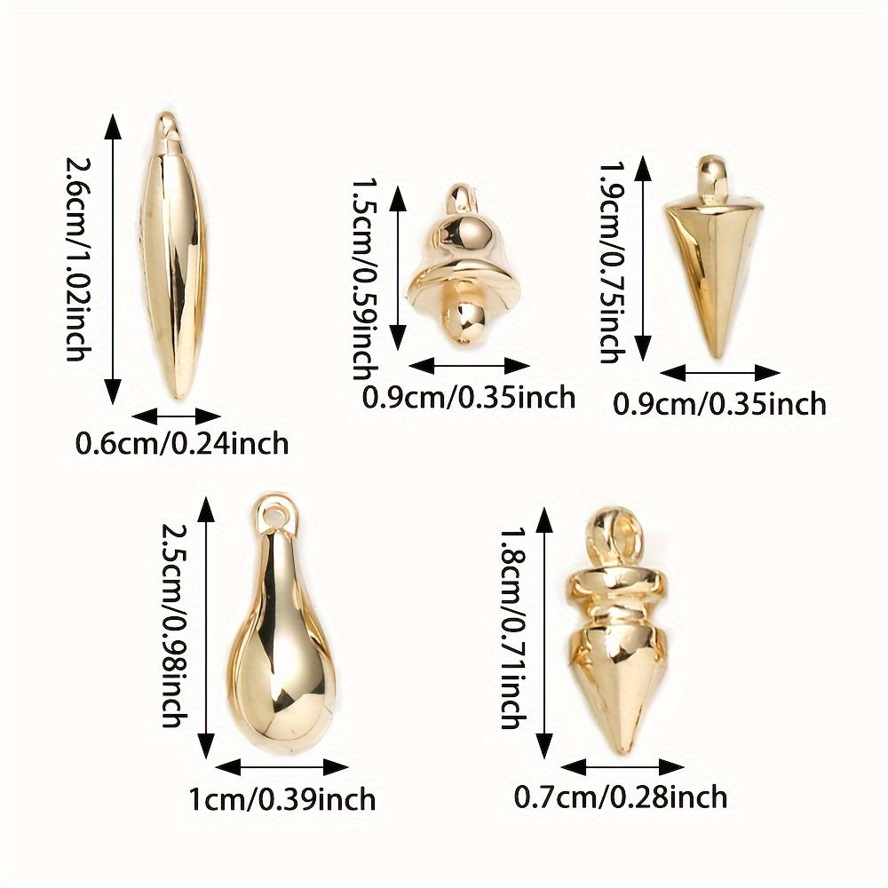 Gold & Silver CCB Plastic Pendants