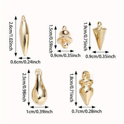 Gold & Silver CCB Plastic Pendants