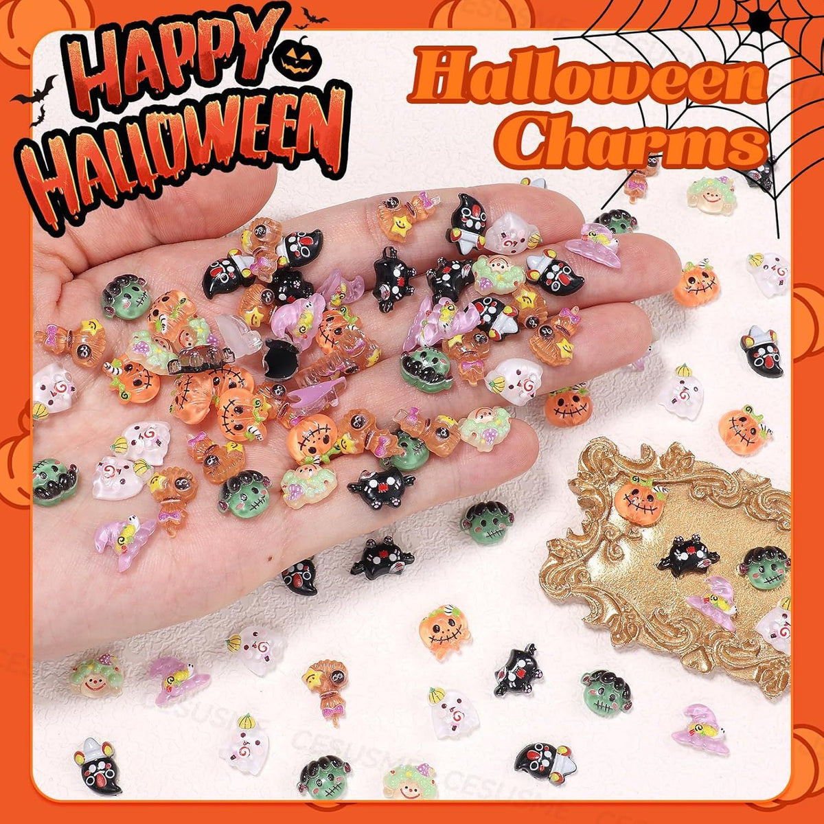 Halloween Resin Patch Beads Set
