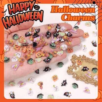 Halloween Resin Patch Beads Set