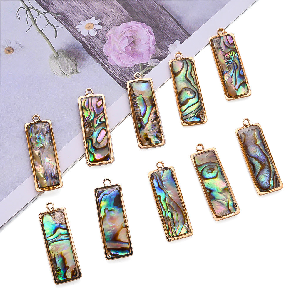 8PCS Colorful Abalone Shell Pendant Set