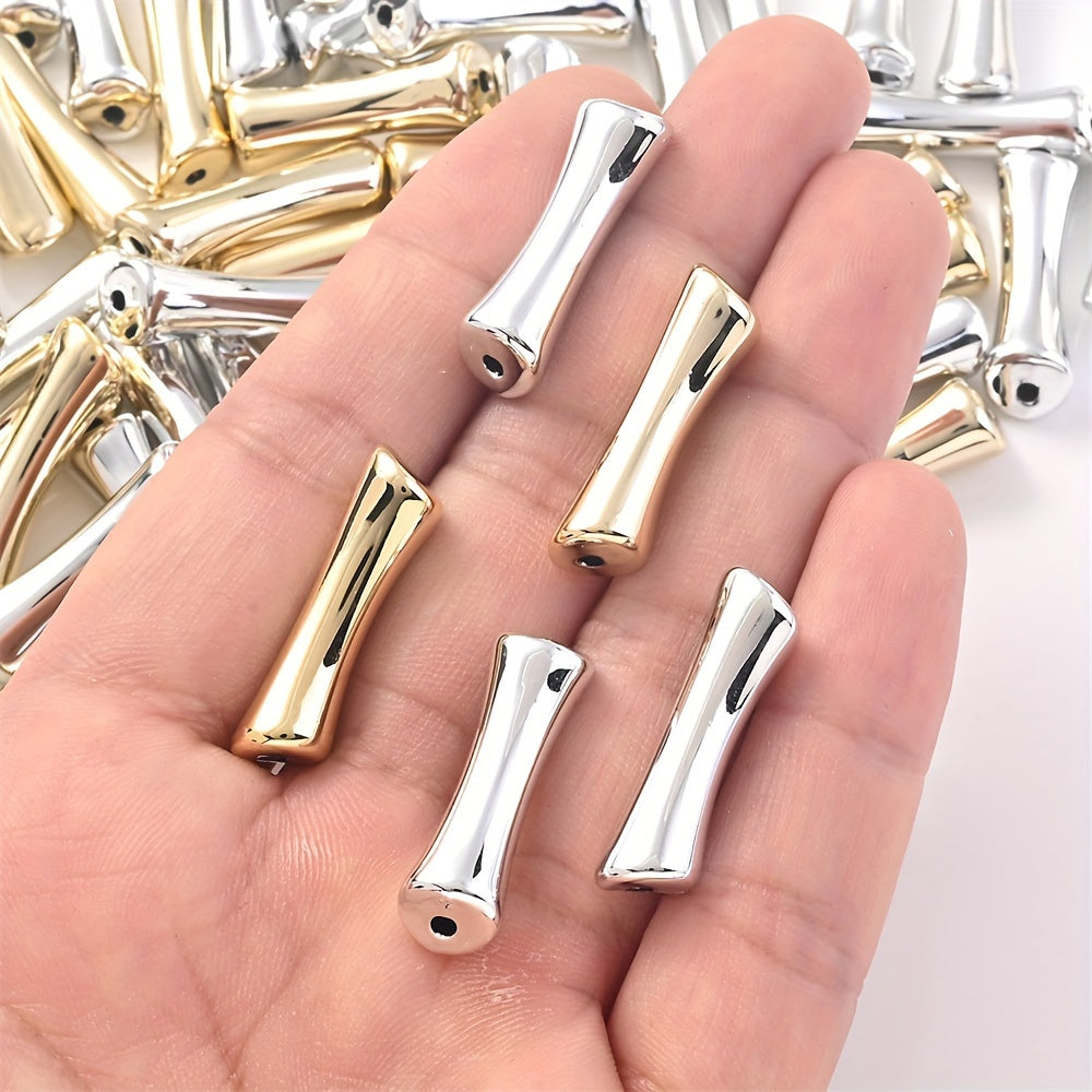 Curved Bamboo Tube Acrylic Beads
