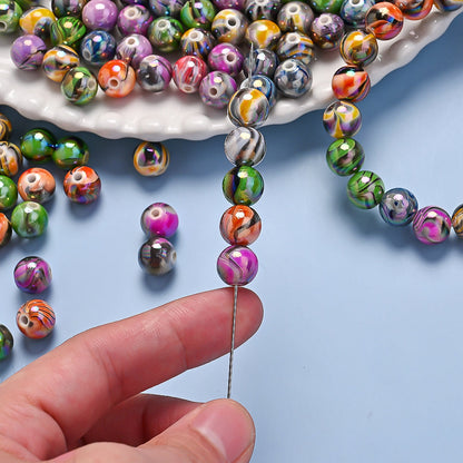 AB Bright Watermark Acrylic Beads