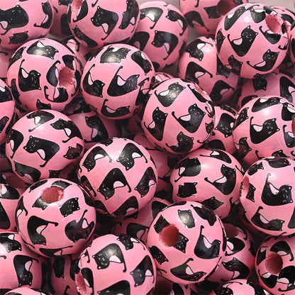 Colorful Round Wooden Beads