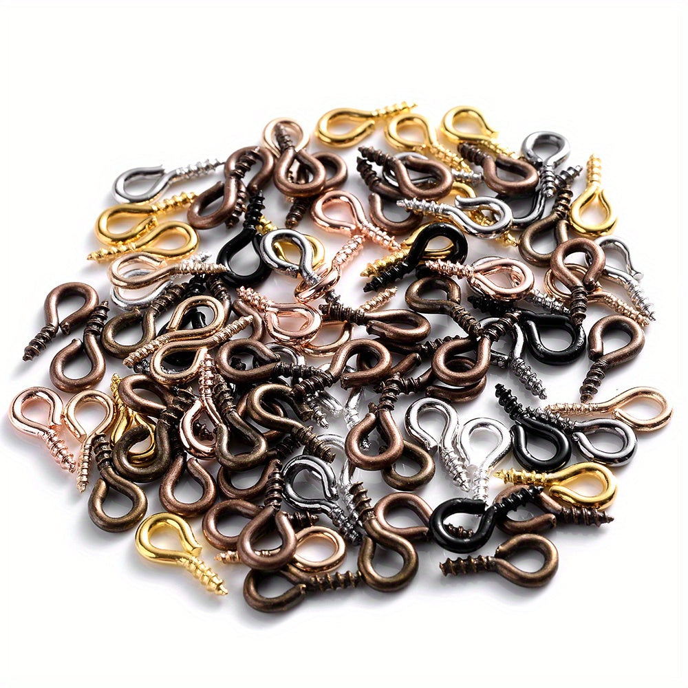 100PCS 4×8mm Mini Metal Eye Pins for Jewelry Making