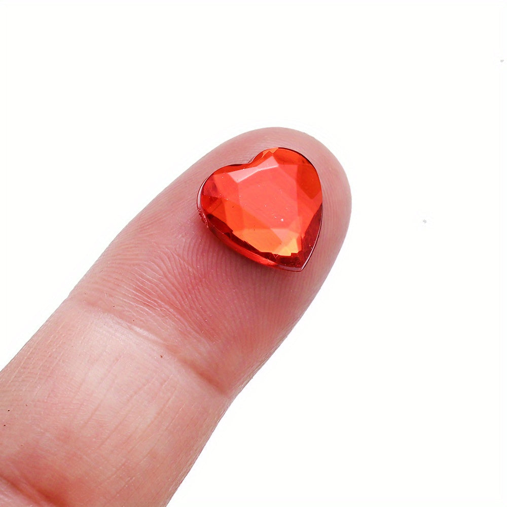 12 mm Acrylic Heart Decorative Patches