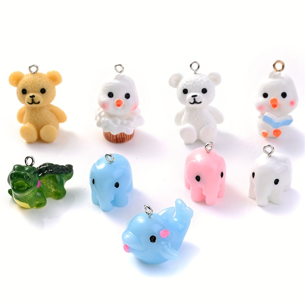 3D Animal Resin Pendant Set