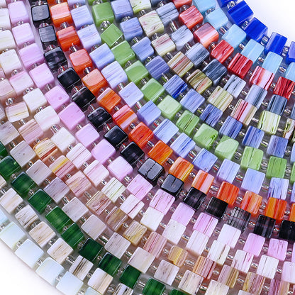 Square Natural Stone Beads
