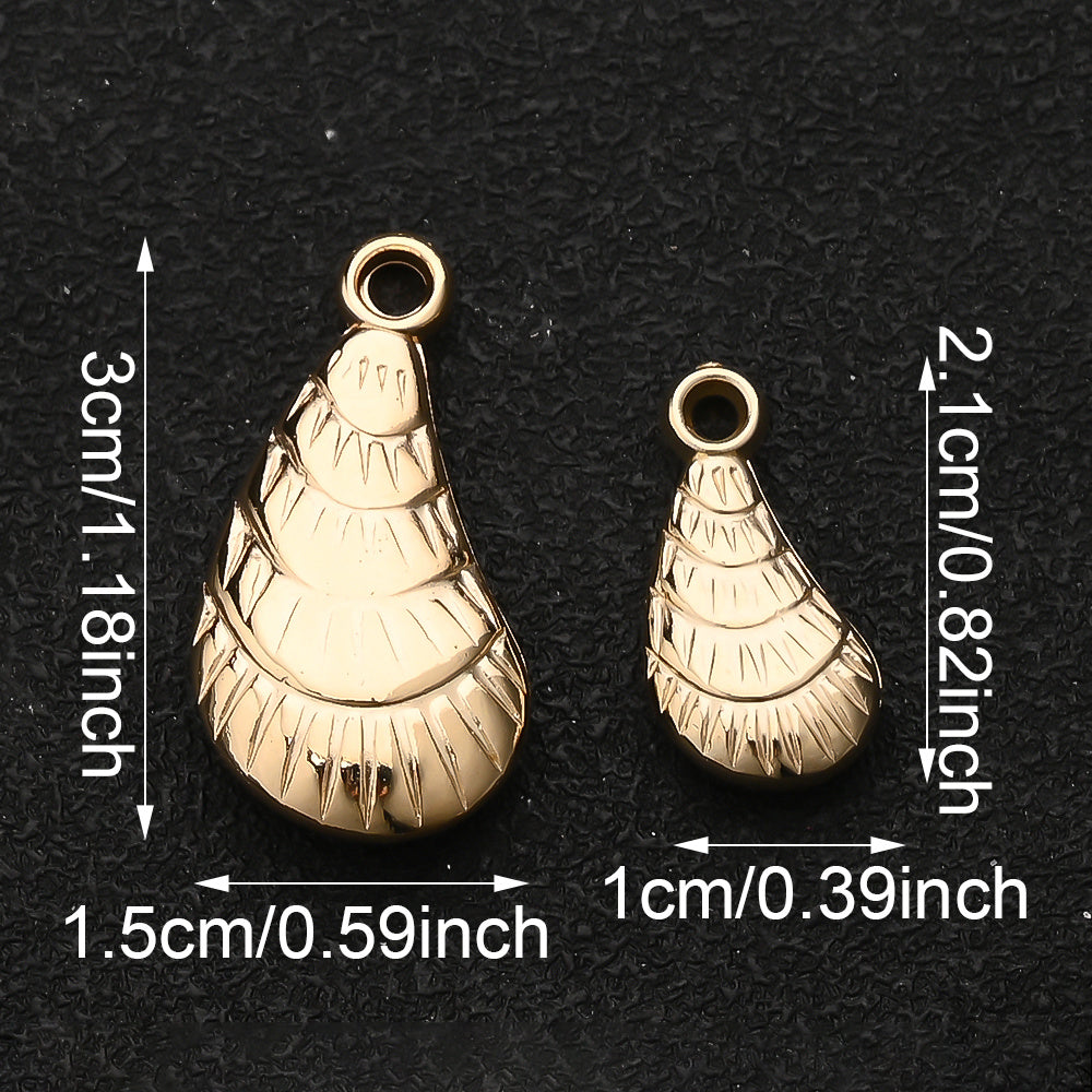 20/50PCS Gold & Silver CCB Seashell Pendant Charms