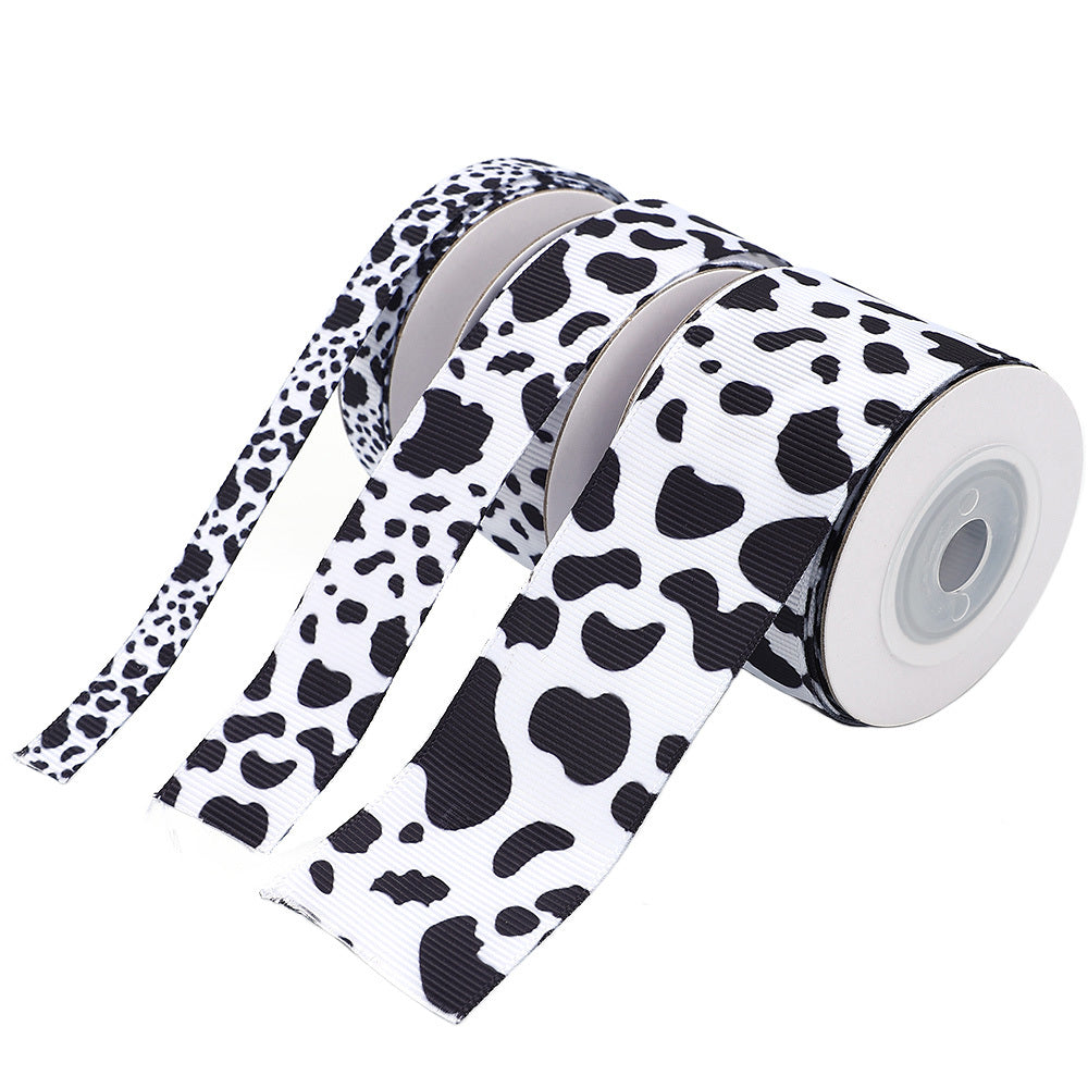 Cow Pattern Polyester Ribbon