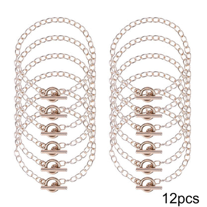 Mixed Color Alloy OT Bracelet Chains