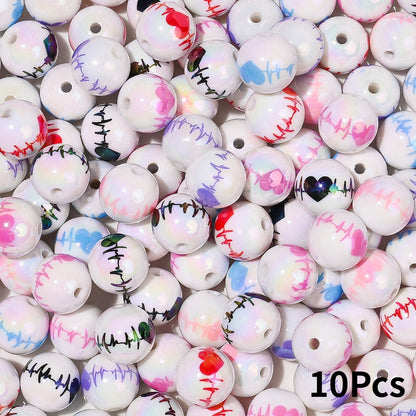 Colorful Heart Acrylic Beads