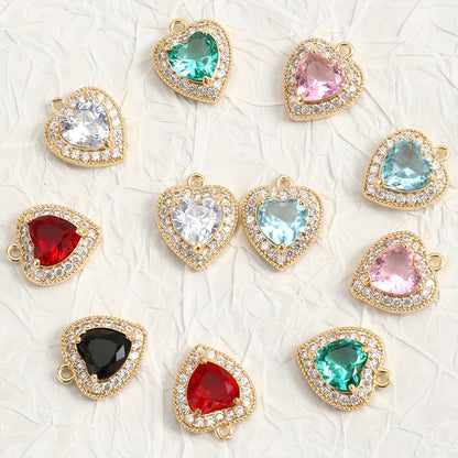 Vintage Heart Glass Pendants
