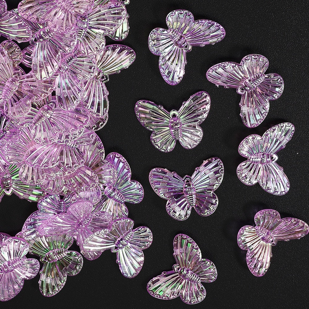 AB Butterfly Charm Beads