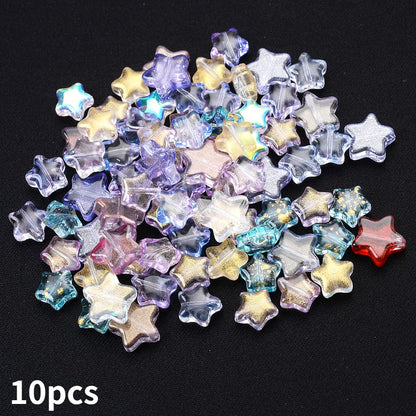Multicolor Star Spacer Beads