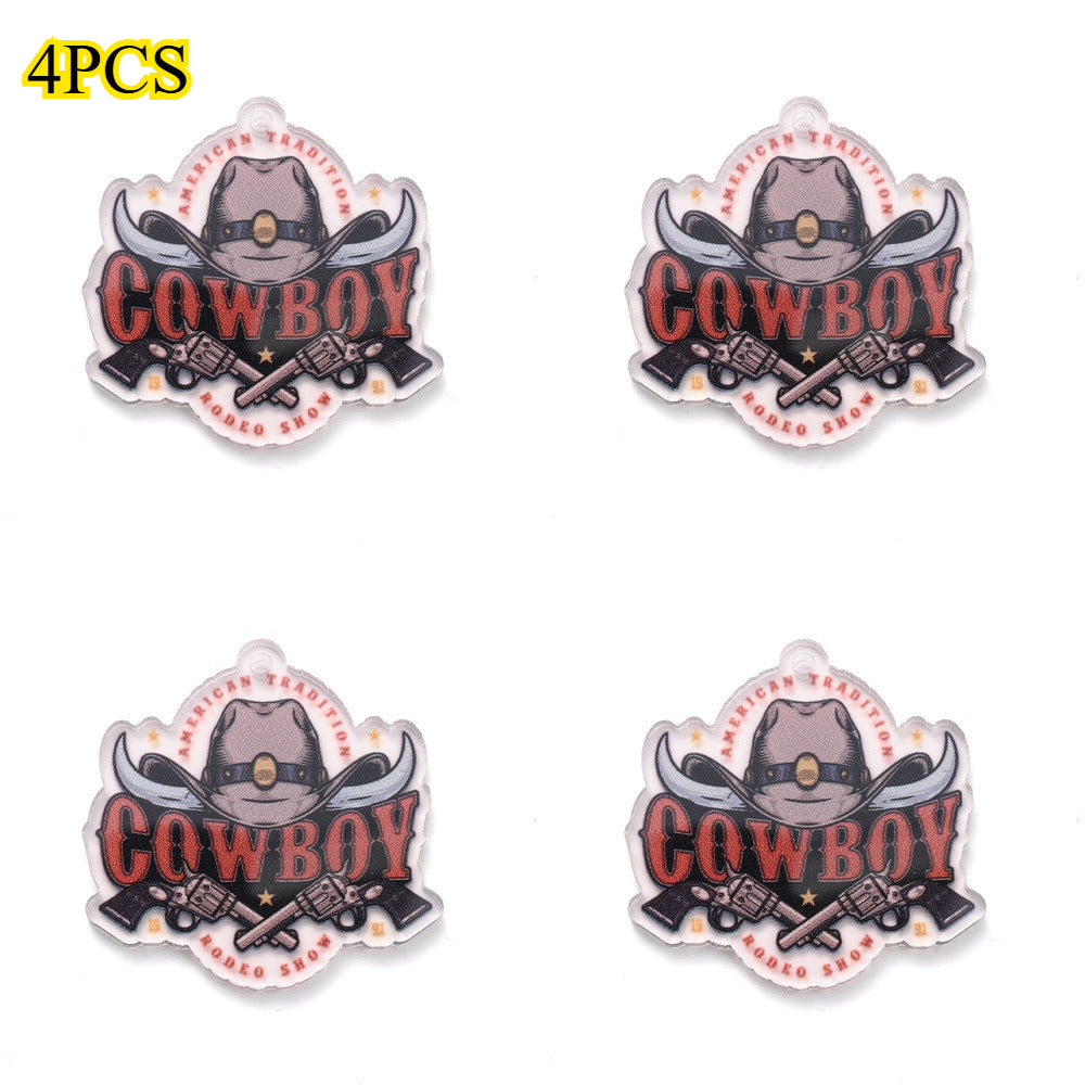 Cowboy Series Acrylic Charms