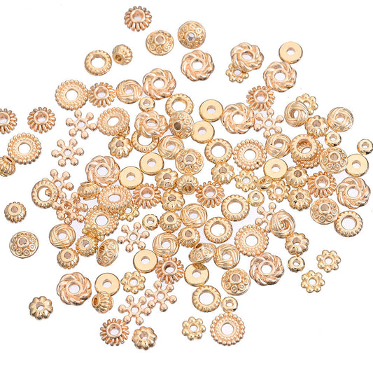 20PCS Gold Alloy Multi-Shape Spacer Bead Set