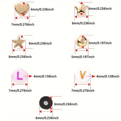 1SET Mixed Soft Clay, Acrylic & CCB Bead Kit with Cord