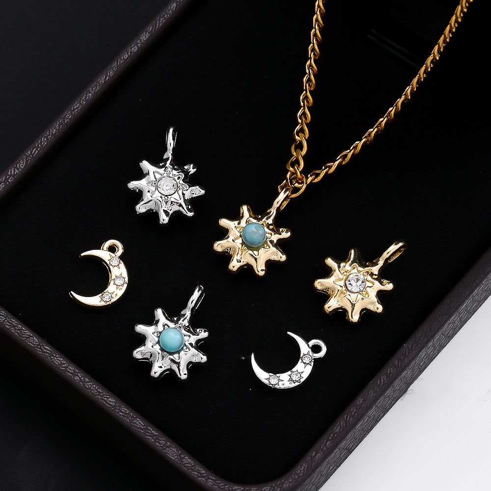 Sun and Moon Alloy Pendants