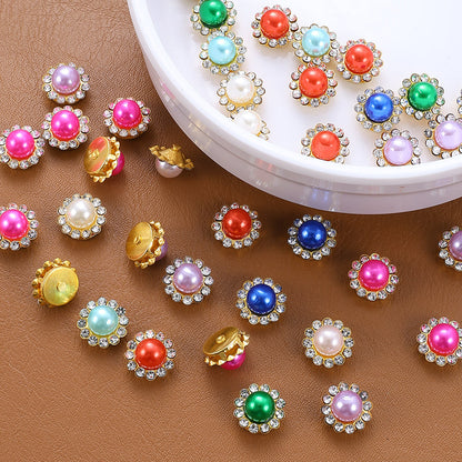 Golden Flower Claw Rhinestone Embellishments