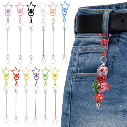 Star Shaped Beadable Keychain Set