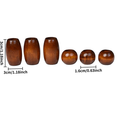 Oval Lotus Wooden Beads