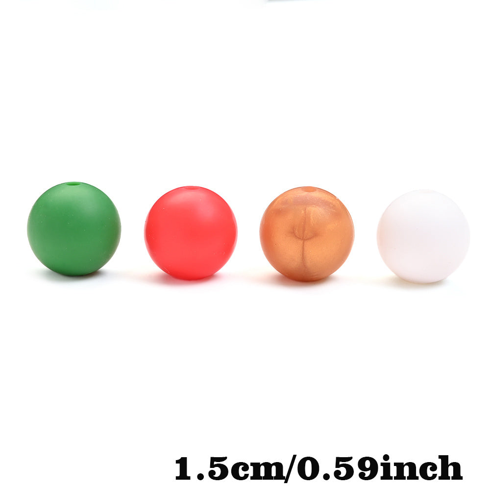 Christmas Silicone Round Beads