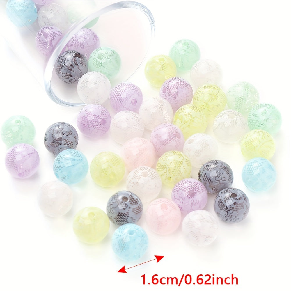 Mixed Color Mesh Acrylic Spacer Beads