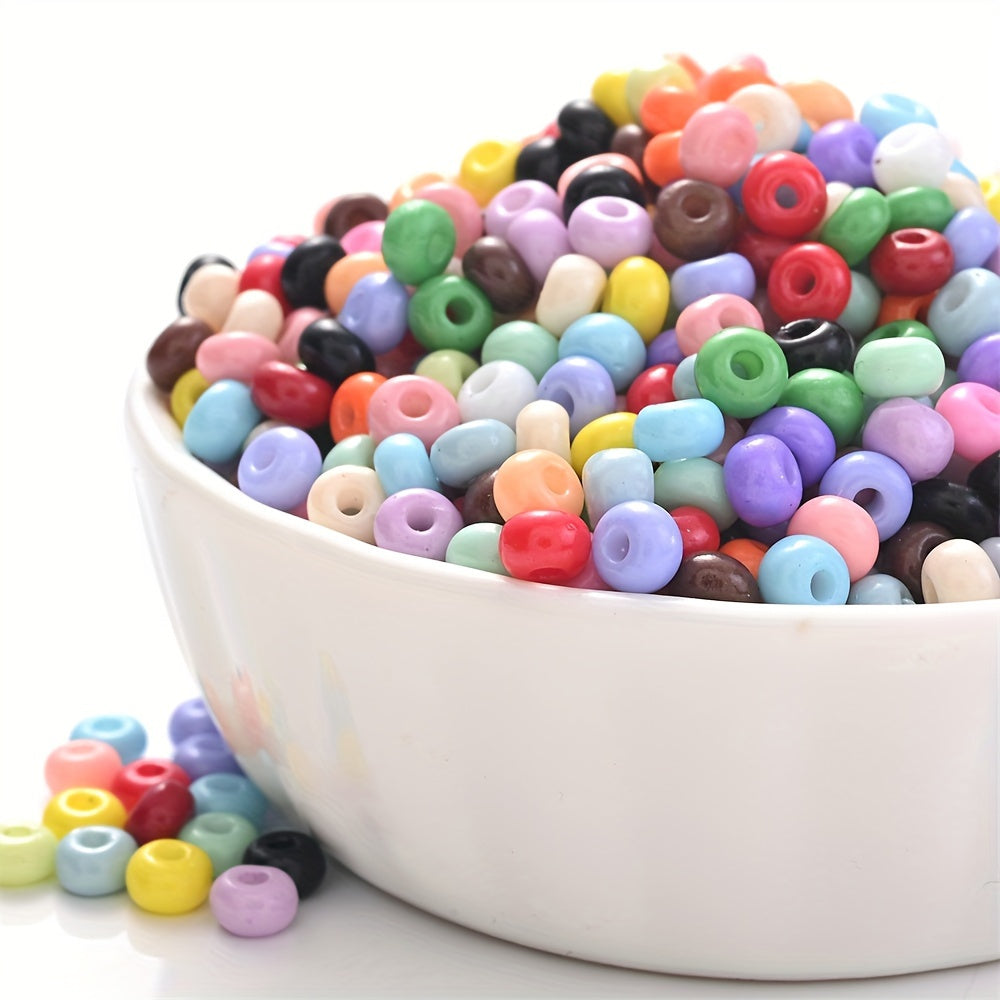 4 mm Multicolor Glass Abacus Seed Beads