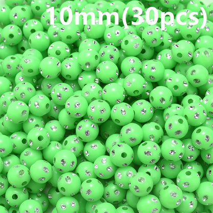 Mixed Acrylic Round Spacer Beads