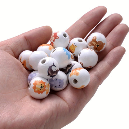 Christmas Wooden Santa & Tree Beads