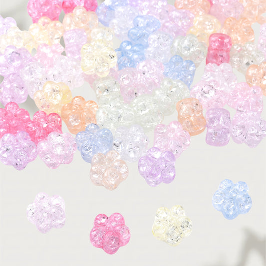 Clear Acrylic Flower Spacer Beads