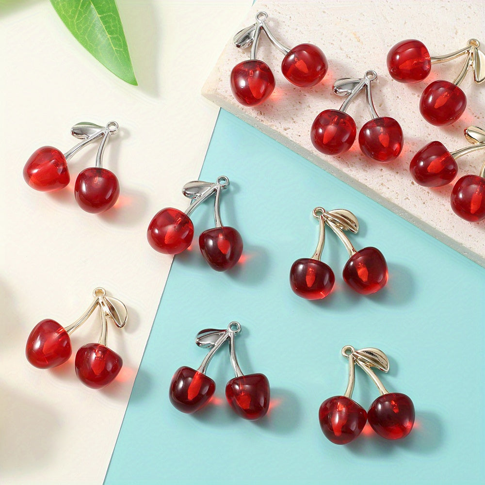 2PCS Fruit Cherry Fashion Pendant Set