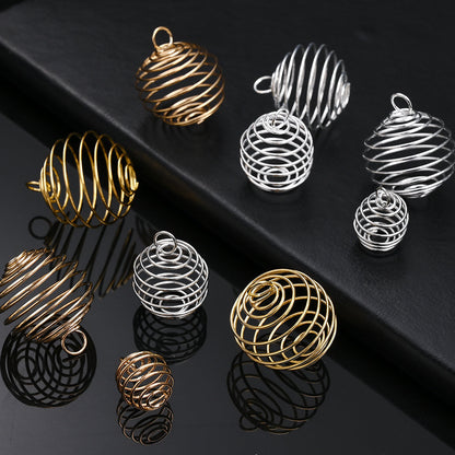 Random Spiral Bead Cages Pendants Holders
