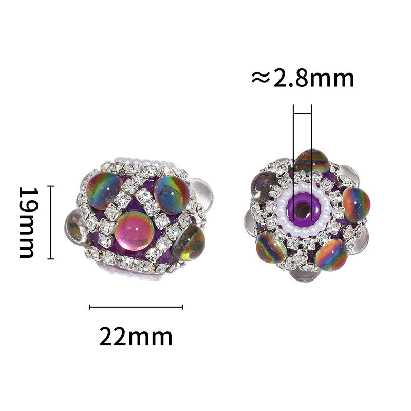 Retro Cat Eye Round Acrylic Beads