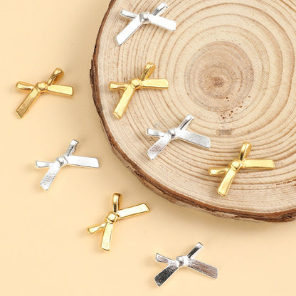 Gold & Silver Bow Alloy Beads