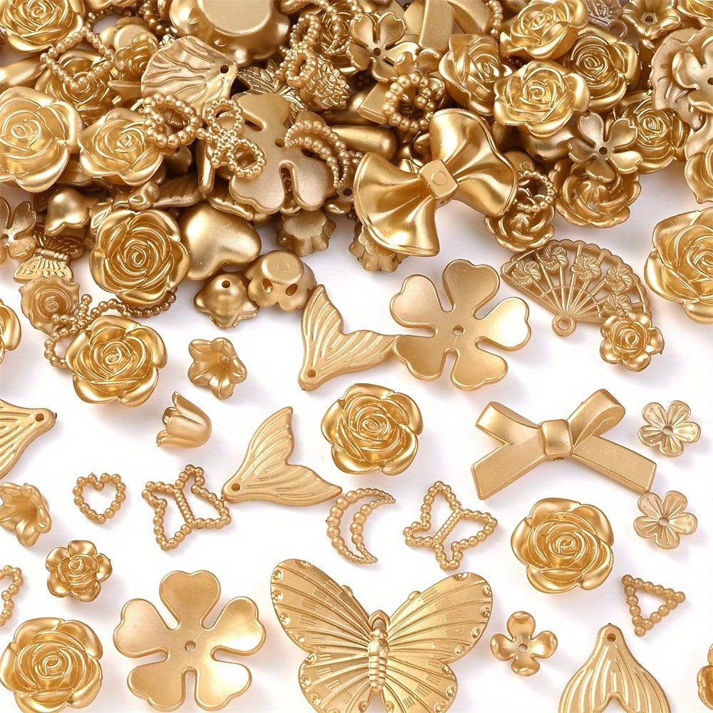 8-40 mm Acrylic Butterfly, Flower, Moon & Star Bead Assortment