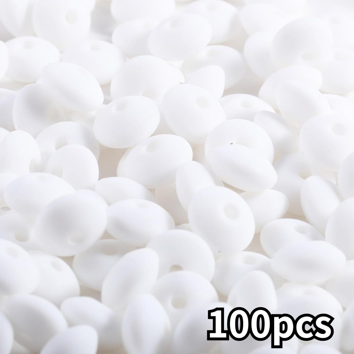 Assorted Silicone Lentil Abacus Focal Beads