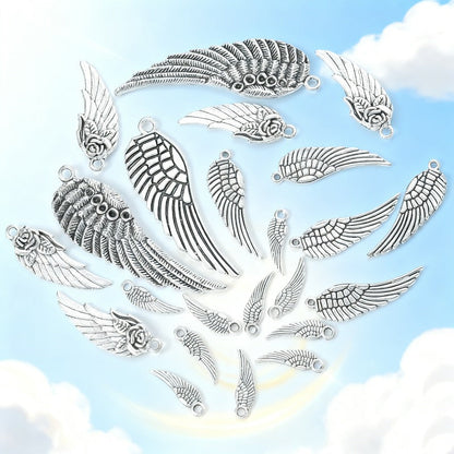 Vintage Alloy Wing Pendants