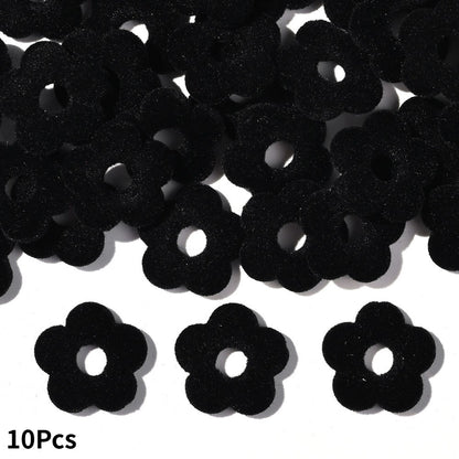 Flocked Flower Resin Beads